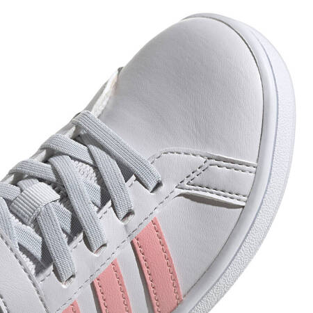 Buty dla dzieci adidas Grand Court C biało-różowe EG6737