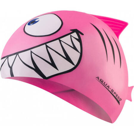 Czepek pływacki Aqua-Speed Shark różowy 03 110