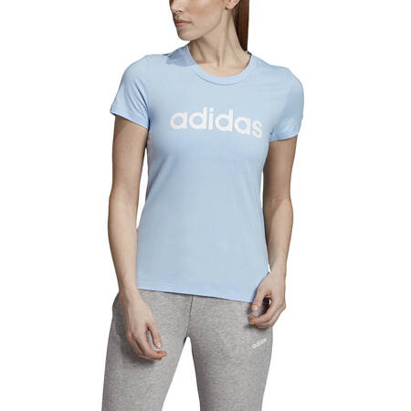 Koszulka damska adidas Essentials Linear niebieska EI0695