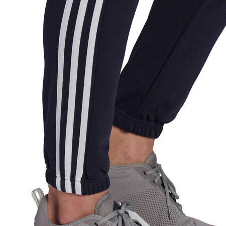 Spodnie męskie adidas Essentials Tapered Elastic Cuff 3 Stripes Pant granatowe GK8830